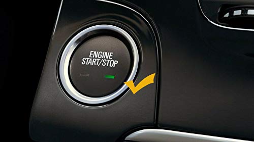 Xotic Tech Aluminum Alloy Engine Start Button,Power Ignition Switch Button Cover Trim & Ring Sticker Compatible With Chevrolet Equinox Tahoe Cruze/Gmc Yukon/Cadillac Cts Xts (Silver) #TOP4