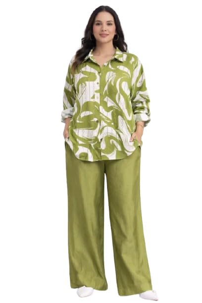 JR Urban Imported Green Cotton Cord Set for Women | Relaxed Fit Co-Ord Set | Premium Comfort Outfit | Casual & Chic Two-Piece Set-image-17