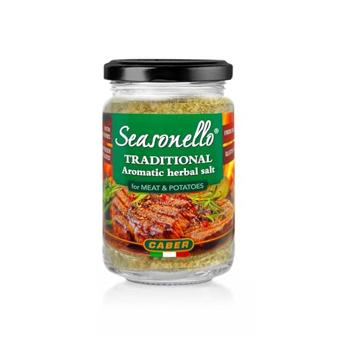 Seasonello Traditional Aromatic Herbal Salt | Italian Sea Salt For All Your Dishes, 10.58 Oz