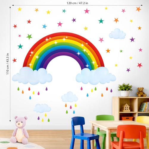 DECOWALL Rainbow Stickers para Niños 2 Hojas miniatura 5