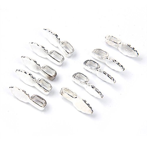 skyllcu00ae 10 x Base de Colgantes Bañado de Plata Hoja para Gargantilla Manualidades