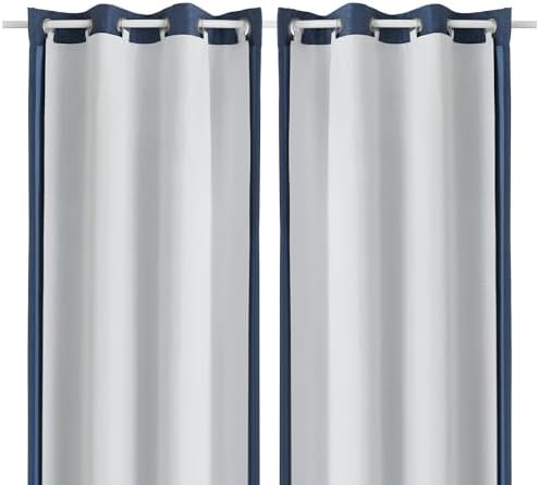 Amazon.com: OWENIE Greyish White 100% Blackout Curtain Liners 2 Panels ...