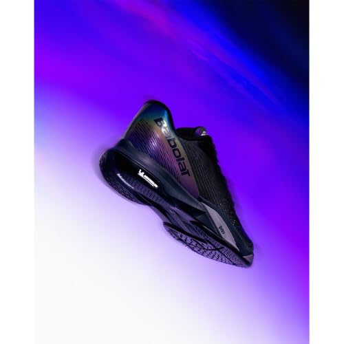 Babolat Men's Jet Mach 4 All Court Tennis Shoes - Black/Spectra, US Size 11.5 angle 2