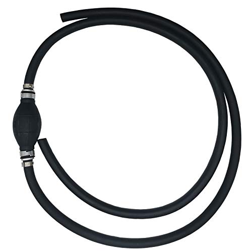 TIHOOD 6FT Fuel Line Assembly 3/8" Inner Dia 5/8" Outer Dia Hose Line Marine Outboard Boat Motor RVs Fuel Assembly with Primer Bulb Steel Hose Clamps by TIHOOD - Image 4