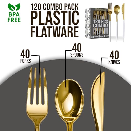 Platos Y Cubiertos, Kitchen cubiertos desechables Marca Trendables (3)