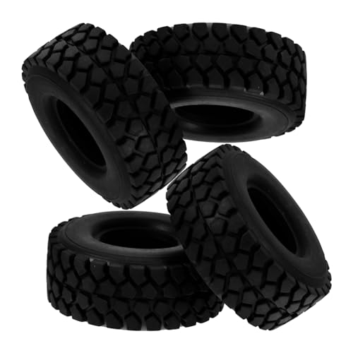 Abaodam 4 Piezas Neumáticos para Camiones De Juguete Juguetes Ruedas De Coche para Pequeños Ruedas De Camion De Juguete Ruedas Pequeñas para Montar Ruedas De Coche Caucho Black