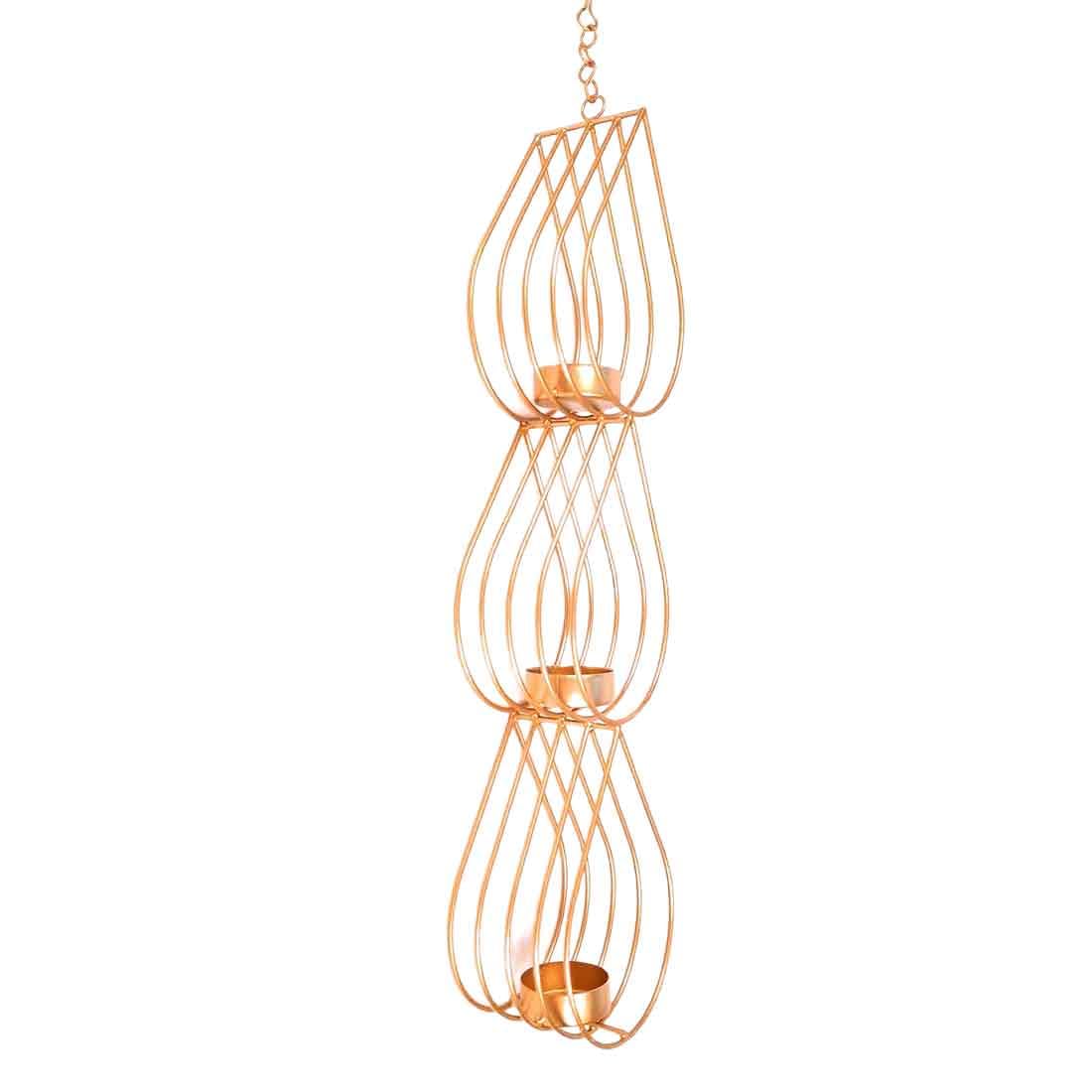 Kerzenhalter-Ständer zur Wandmontage, Kerzenhalter zum Aufhängen, Metall, für Zuhause, Tisch, Wohnzimmer, Esszimmer, Schlafzimmer, Diwali-Dekoration und Geschenke, 30,5 cm