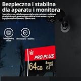 3-pak kart pamięci 64 GB z adapterem, karta pamięci o wysokiej prędkości, karta pamięci UHS-I C10 A1, karta TF do tabletu, telefonu komórkowego, aparatu, samochodowego sprzętu audio, konsoli do gier