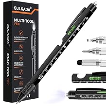 SULKADA 9-in-1 Multitool Pen, Dad Gifts from Daughter Son, Anniversary Birthday Gifts for Men, Personalized Mens Gifts Idea, Cool Gadgets Tools