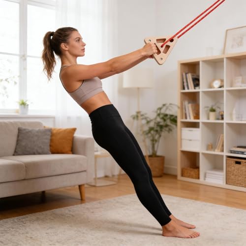 Hangboard de madera triangular para escalada y entrenamiento de dedos 2