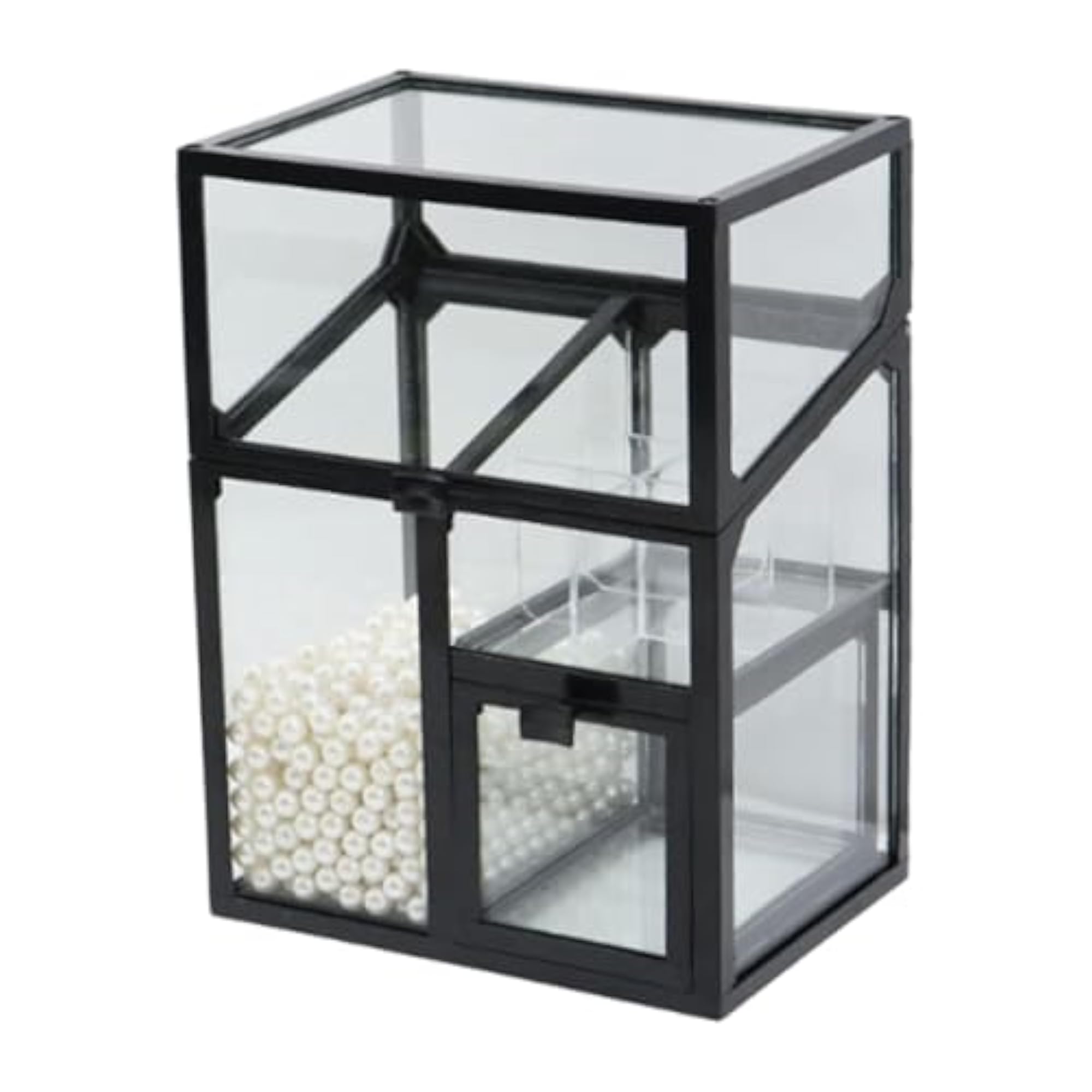 Portable Makeup Brush Holder for Countertop, Black