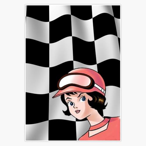 Pack of 4-3 Inch - Trixie Speed Racer Checkered Flag! Sticke