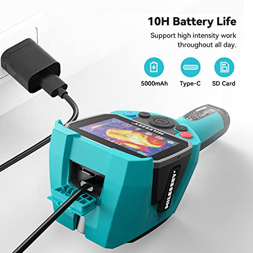 Thermal Imaging Camera, MILESEEY Handheld 256*192 IR Resolution Thermal Imager, 3.5 Inch LCD Display IP65 Waterproof Rechargeable 6 Palettes Thermal Camera with Auto Track Cold and Hot Spots Function