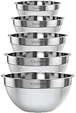 SPITZENQUALITÄT ★ Das 5-teilige Schüssel SET von Winzbacher besteht aus lebensmitteltauglichen rostfreien Edelstahl und ist somit geschmacksneutral und langlebig.