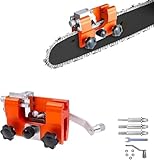 Affuteur Chaine TronçOnneuse, à Manivelle Affuteuse De Chaine Tronconneuse,éQuipé 3 TêTe De Meulage En Alliage Durable,Type Universel,Pour Tous Les Types De Tronconneuse Et Travaux De BûCheronnage