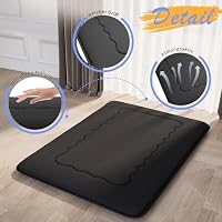 Kiseely Japanische Futon-Matratze, Faltbare Tatami-Matte, tragbare Schlafunterlage mit Tasche und Gurt, Bodenmatratze, verdickte Schlafmatratze, Camping-Matratze (Schwarz YU1, 120X200cm) – Ansicht 3