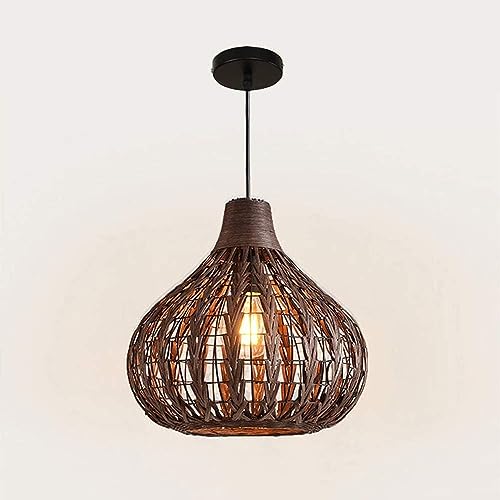 Éclairage au plafond moderne suspension rotin luminaire d'intérieur