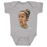500 LEVEL Leylah Fernandez Portrait One-Piece Infant Bodysuit (Heather Gray, 12M)