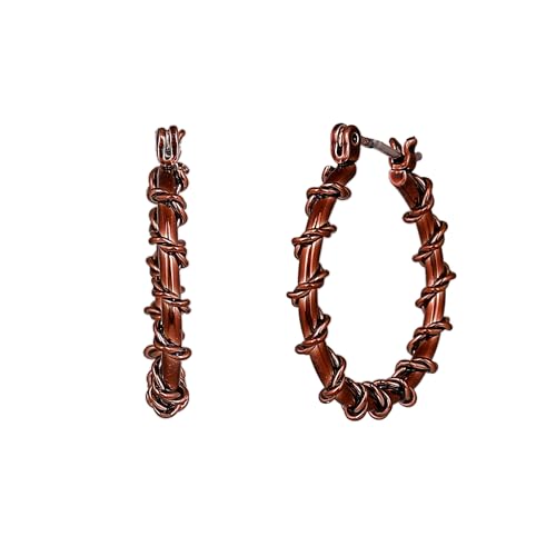 Estele Chocolate Brown Alluring Twisted Hoop Earrings for Women (B0CXXTM37Y) Amazon Price History, Amazon Price Tracker