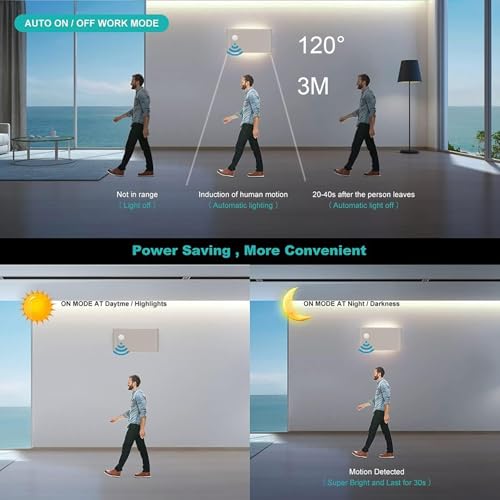 Lámparas de pared con sensor de movimiento e impermeabilidad IP65 para exterior 3