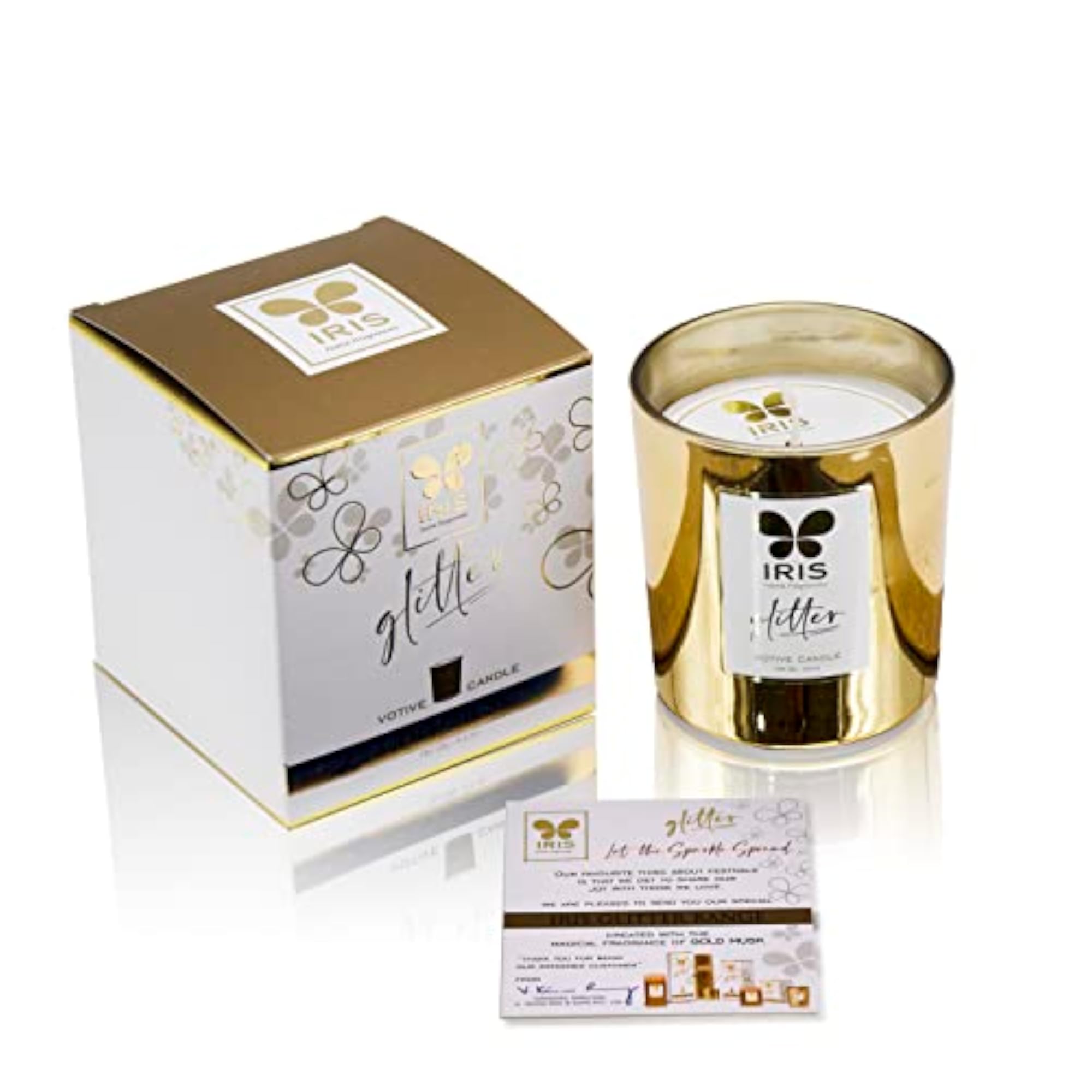 Gold Glass Votive Single Pack, Elegant Decor