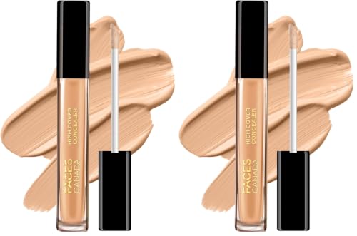 Image of FACESCANADA High Cover Concealer - Toffee Love 04, 4Ml|High Coverage Liquid Concealer|Blends Easily|Natural Finish|Covers Spots, Blemishes & Dark Circles|With Shea Butter & Vitamin E, All Skin Type