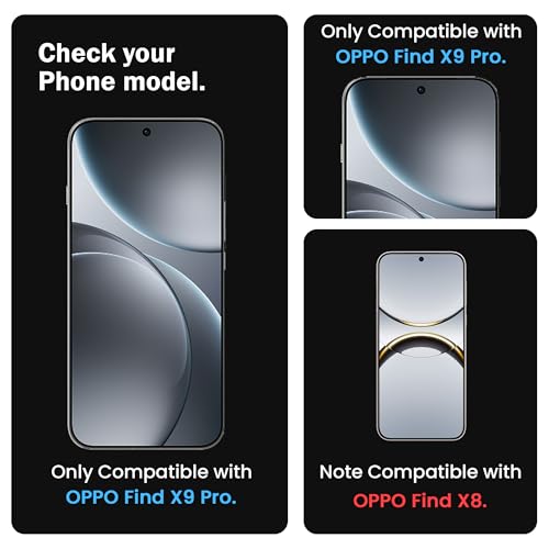 Image of FIRST MART Tempered Glass Screen Protector for Oppo Find X9 Pro - Full-Glue Screen Guard, 3D Edge to Edge, HD Clear, Bubble-Free, Case-Friendly, Black, Pack of 2