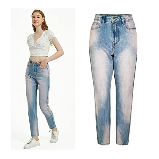 Xuxfang Harem byxor vintage hög midja jeans kvinna pojkvänner kvinnors jeans full längd mamma jeans cowboy denim byxor Damkläder (Color : Blue, Size : Small)