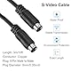 QUARKZMAN S Video Kabel 3.0m, Mini DIN 9 Pin S-Video Kabel Stecker auf Stecker Vergoldeter Anschluss Übertragung für TV Receiver Monitor S-VHS VCR DVD