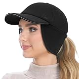 Tessuto caldo premium: Questo cappello con coda di cavallo è realizzato in pile polare confortevole, amichevole per la pelle, spesso ed elastico. Presenta un elastico sudore per una vestibilità eccellente e calore. Il tessuto flessibile offre una dimensione adattabile, adatta meglio alle dimensioni della testa 55-58 cm