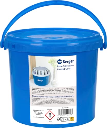BERGER | Deshumidificadores Granulado de Humedad - Absorbedor De Humedad Para El Hogar, Dormitorio, Caravana, Eliminador De Olores Coche, Deshumidificador Armario Y Baño, 4.6kg