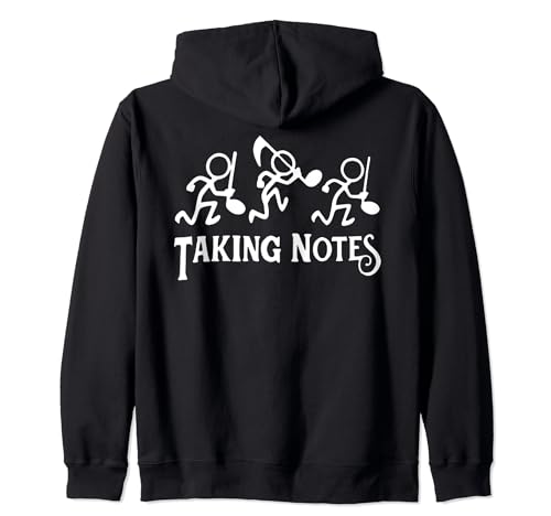 Tomando notas - Funny Stick Men Robando Notas Musicales Sudadera con Capucha