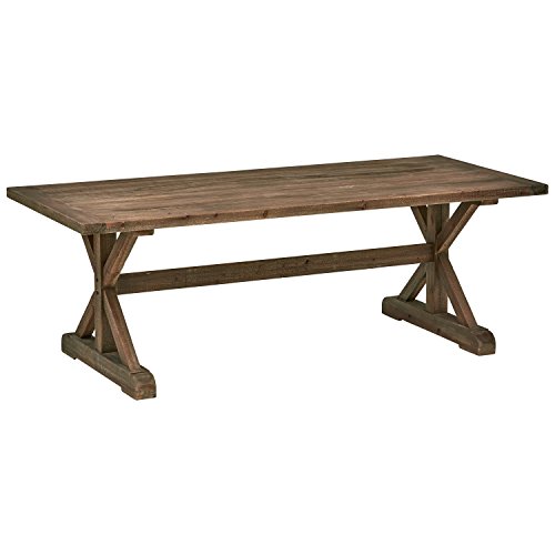 Stone & Beam Bradhurst Rustic Wood Dining Table, 86.6"L, Brown