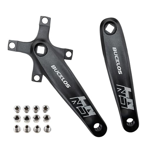 AEYINO 64/104 BCD Pédalier de vélo carré triple – Pédalier 3X Mountainbike VTT 170 mm pédaliers de vélo avec jeu de plateaux 22/32/44T pour 9 vitesses