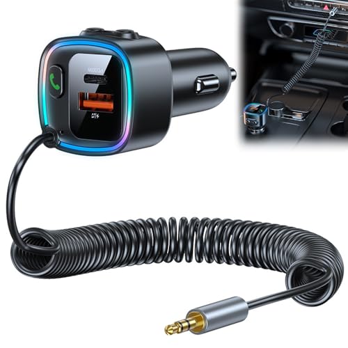 Bluetooth 5.4 Car Adapter Aux Bluetooth Receiver 3.5mm Jack Car
