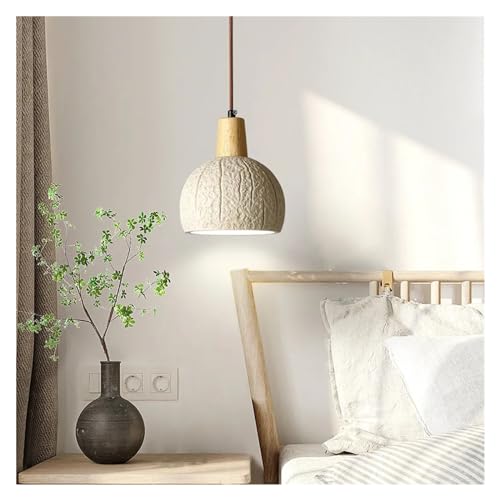 Lustre suspension style japonais au ton crème pour sublimer l'ambiance d'un bar ou îlot