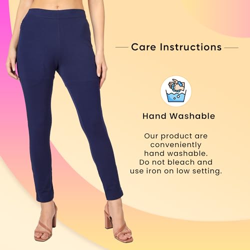 Image of ON&ON Women's Cotton Stretchable Slim Fit Straight Pants Trouser for Casual Wear and Office Wear