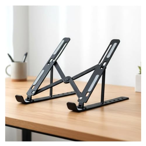 Image of Adjustable Plastic Laptop Stand Ergonomic Portable Folding Bracket