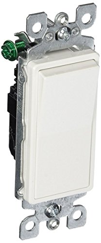 Leviton 5601-2WM 2 Pack 15Amp 120/277V Decora Rocker Single Pole AC Quiet Switch