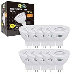 CLAR - Lampadina LED GU5.3 7W, Faretto 12V LED, Faretti LED GU5.3, Luce Calda 3000K (Pack 10)
