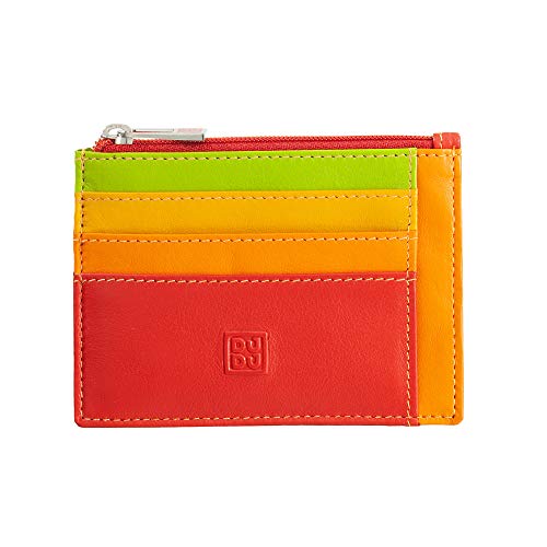 Preisvergleich Produktbild Kreditkartenetui aus echtem Leder Geldscheinfach mit Reißverschluss von DUDU Rot