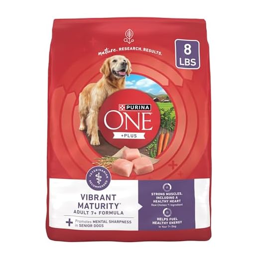 Purina ONE High Protein Dry Senior Dog Food Plus Vibrant Maturity Adult 7 Plus Formula - 8 lb. Bag