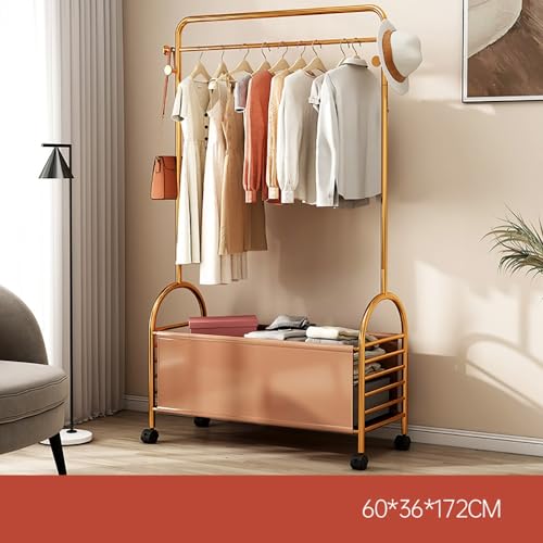 Portant à vêtements robuste avec étagère meuble de rangement 60 à 100 cm