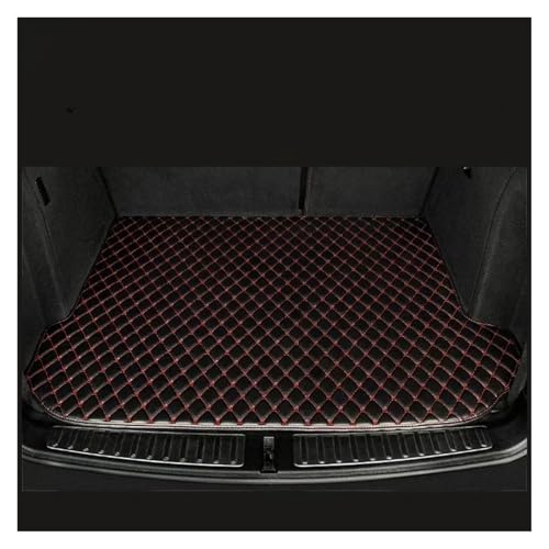 Tapis de coffre pour Peugeot 2008 de 2014 à 2019 bac de chargement arrière noir et rouge