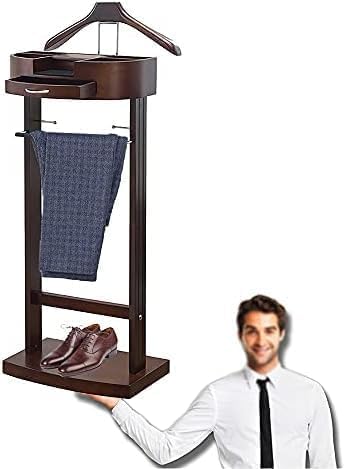 Meuble valet de nuit pour costume sans pli avec tiroir de rangement