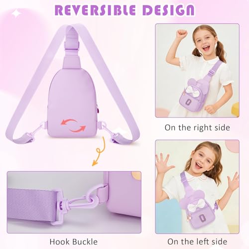 Image of Initial Sling Bag Crossbody Purse for Kids Girls Age 3-8