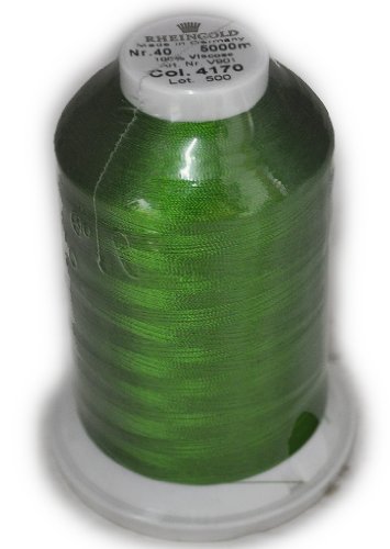 Hilo Rheingold Rayon No. 40 Medium Dark Avocado, Cono Comercial 5500 yd miniatura 1