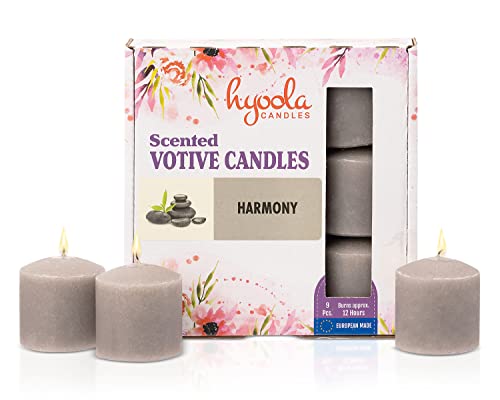 Image of HYOOLA Scented Votive Candles - Harmony Votive Candles -12 Hour Burn Time - 9 Pack - European Made