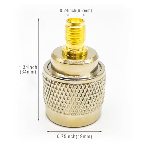Adaptador coaxial SMA hembra a PL259 macho pack 2 piezas miniatura 3