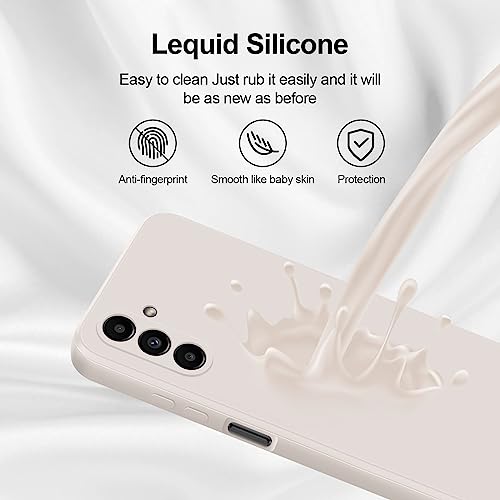 GiiYoon Silicone Case Compatible with Samsung Galaxy A13 5G/A04S, Full Body Silky Soft Touch Phone Case with Camera Protection, Shockproof Cover with Microfiber Lining, Off White by GiiYoon - Image 4